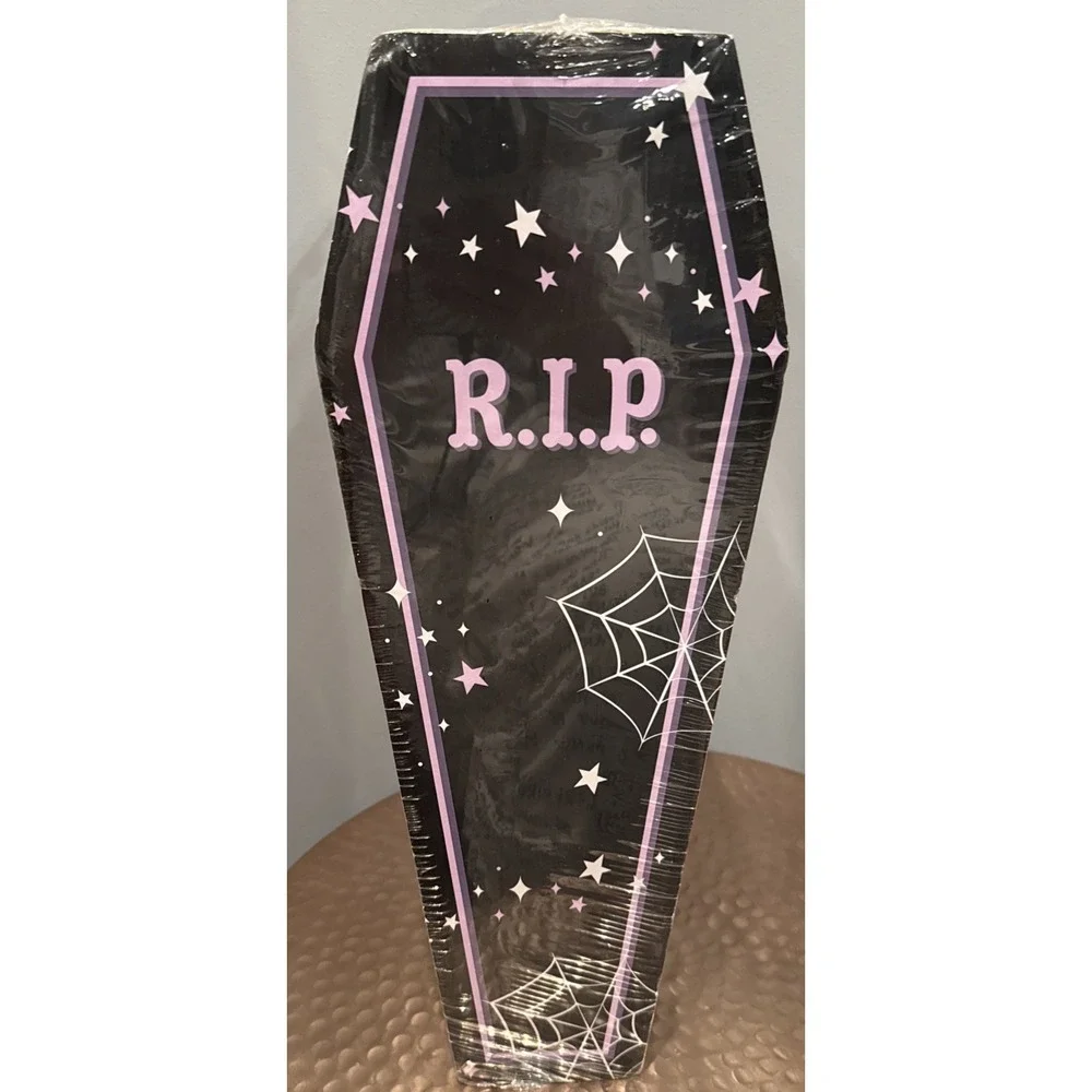 Kitty City Cat Scratcher Haunted Halloween RIP Coffin Casket Ball Track Catnip